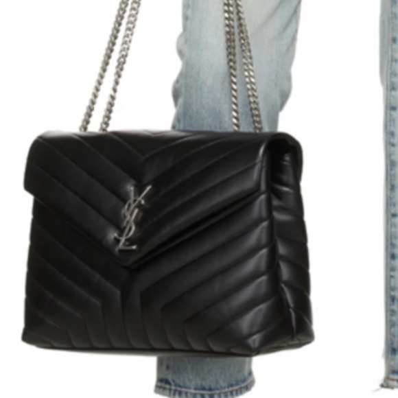 Beautiful LouLou medium chain Saint-Laurent classic black bag - Picture 1 of 9